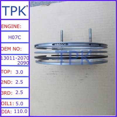 HINO H07C PISTON RING, 13011-2070 13011-2090