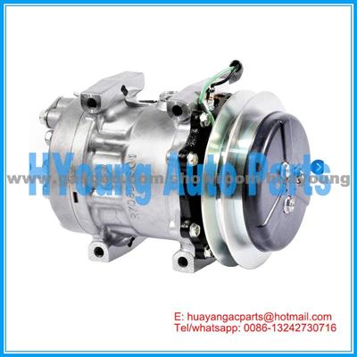 Air Compressor Sanden SD7H13 7351 For KOBELCO SK KOMATSU TDKR151310S YX91V00001F2 TDKR151350S LC91V00001F1 146mm 1pk 24v Horizontal O-Ring