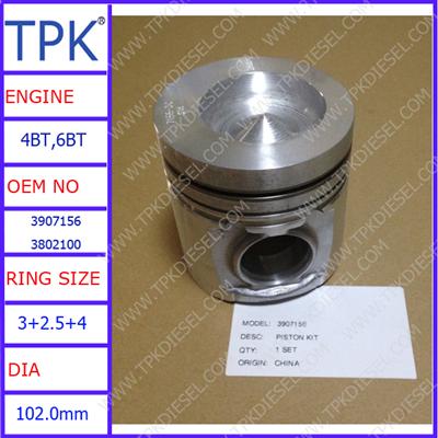 4B3.9 , 4BT3.9 , 4BTA3.9 ENGINE PISTON KIT 3907156, 3802100