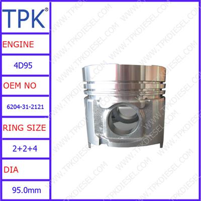 4D95L piston kit, 6D95L engine piston 6204-31-2121