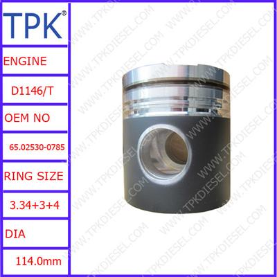 65.02501-0074, D1146T DIESEL PISTON , D1146 ENGINE PARTS PISTON