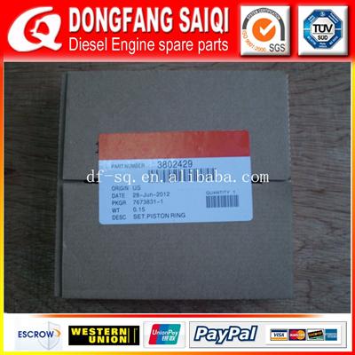 6CT8.3 Diesel Engine High Quality 3802429 Engine Piston Ring Set