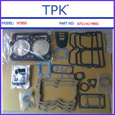 Komatsu NT855 overhaul gasket kit,NTA855 engine rebuild gasket kit 6711-K1-9901 6711-K2-9901