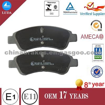 China Factory Made Brake Pad D1213 Fits The Car Make Citroen C2 C3 C4