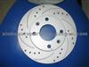 China Brake Disc, Drilled And Slotted With Dacromet, OEM Orders Welcomed