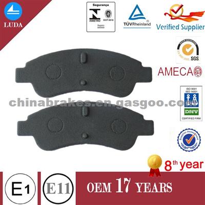 Best Factory High Qulity Disc Brake Pad From China 2015 Top Quality Auto Disc Brake Pad D1213 4252.18 For French Car