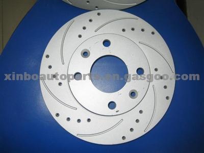 China Brake Disc, Drilled And Slotted With Dacromet, OEM Orders Welcomed