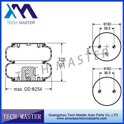 OEMW01-358-6947 double Convoluted Industrial air spring for Truck Firestone air bellows spring