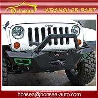 Powder-Coated Steel Vpr Style Front Bumper For Jeep Wrangler Jk