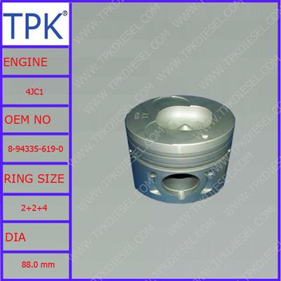 Isuzu 4JC1 engine piston, diesel piston kit, 8-94335-619-0 8-94460-887-1 8-97108-621-0