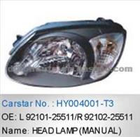 HEAD LAMP (MANUAL) L 92101-25511/R 92102-25511