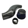 NEW Air Filter For Honda Civic 92-00 EK EG WITH Universal Racing 100% BLACK Carbon Fiber Air Intake Pipe