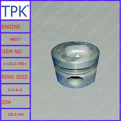 Isuzu 6BD1T engine piston, diesel piston kit, 5-12111-240-1 1-12111-240-1