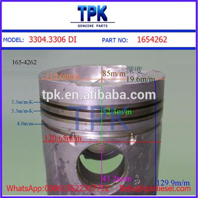 1654262 3304DI 3306DI ENGINE SPARE PARTS DIESEL PISTON KIT LINER KIT