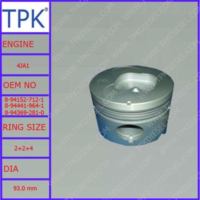 Izumi 4JA1 diesel piston, 8-94152-712-1 8-94369-281-0 8-94441-964-1