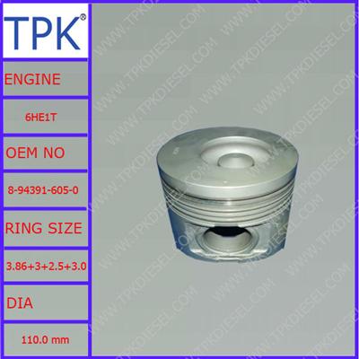 Isuzu 6HE1T engine piston, diesel piston,8-94391-605-0