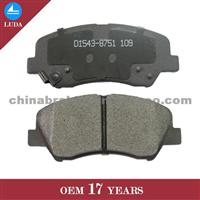 58101-3XA00 Chinese Manufacture High Quality Brake Pad D1543 For Car With HYUNDAI Elantra 2011