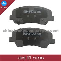 58101-3XA00 D1543 GDB3549 GDB3552 Brake Pad For HYUNDAI