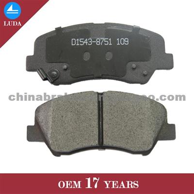 58101-3XA00 Chinese Manufacture High Quality Brake Pad D1543 For Car With HYUNDAI Elantra 2011