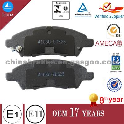 D1060-ED500 China D1592 Car Brake Pad For Bluebird Best Quality