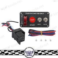 
auto parts car accessories 12v power Ignition Switch Panel with red indicator light
