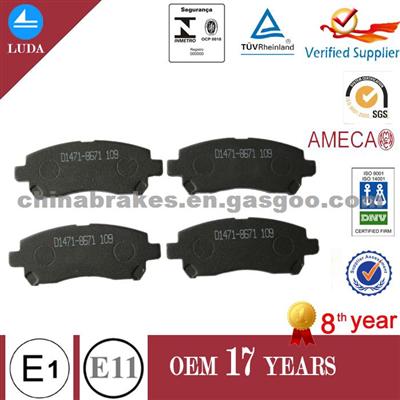 D1471 Semi-Metallic Front Brake Pad For Toyota 04465-BZ010