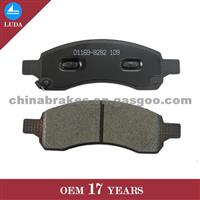 High Quality Auto Brake Pads D1169 For BUICK,CHEVROLET,GM,SAAB,OPLE Car