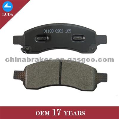 Reliable Chinese Auto Parts Manufacturer Brake Pad Supplier D1169 88965681 For BUICK For CHEVROLET R