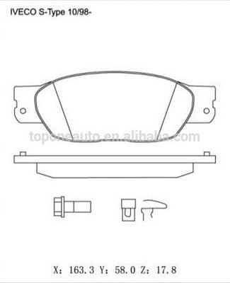 Car Spares Disc Brake Pads D849 WVA23423 GDB1401 For FIAT SIENA PALIO