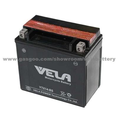 Best Quality 12v Agm Battery For Motorcycle YTX14-BS
