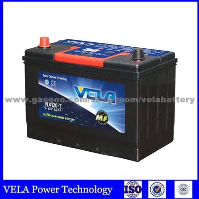 Korean Car Battery Nx120-7 Battery Accumulators For Cars
