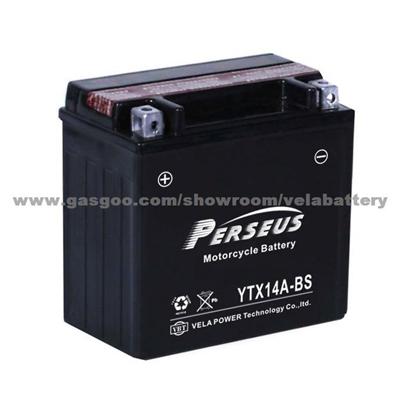 Good Performance Motorcycle Battery YTX14A-BS