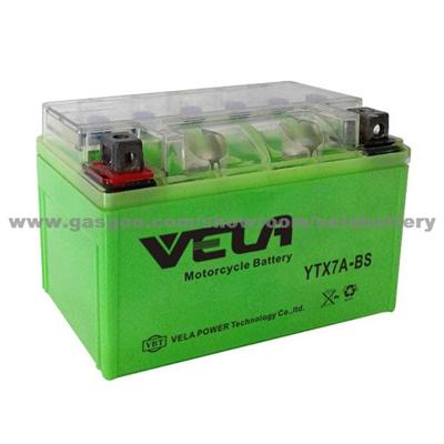 VELA Professional China Manufacturer Motorcycle Gel Battery YTX7A-BS