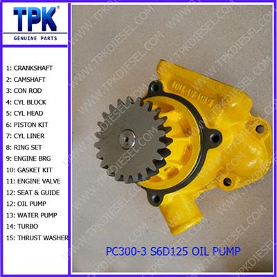 6D125 6D125-1 6D125E-2 S6D125 S6D125-1 OIL PUMP 6151-51-1005