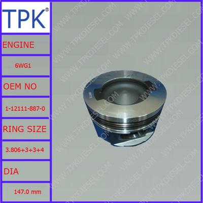 Isuzu 6WG1 piston kit,piston set 1-12111-887-0