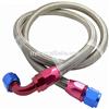15 Row AN10 Universal Engine Oil Cooler w/ Oil Lines With Filter Adapter Silver Kit