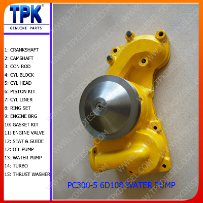 SA6D170E-3A Water Pump 6240-61-1102 6164-61-1001 6164-61-1031 6165-61-1002 6166-65-1000