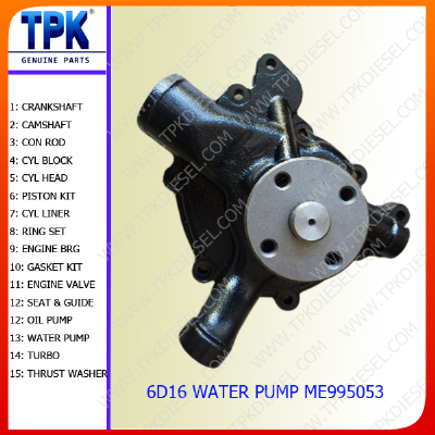 SK220-3 SK200-3 FK417 6D16 6D16T WATER PUMP ME995053 FROM CHINA