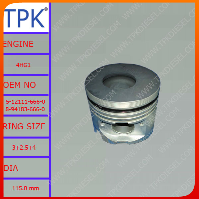 Isuzu 4HG1 diesel piston set , 5-12111-666-0 8-94183-666-0