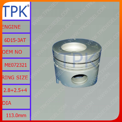 Mitsubishi 6D15-3AT engine piston, ME072321