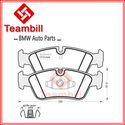 Auto Ceramic Brake Pad 34116769951 for auto spare car parts