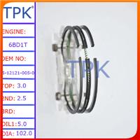 Isuzu 6BD1T Piston Ring,4BB1 engine piston ring 5-12121-005-0 5-12121-005-1 5-12181-024-1