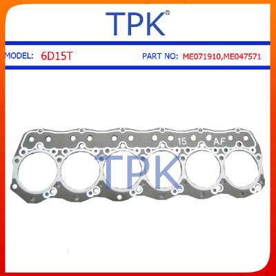 China 6d15-2at Cylinder Head Gasket Me071867, 6d15-3t Head Gasket Me071910