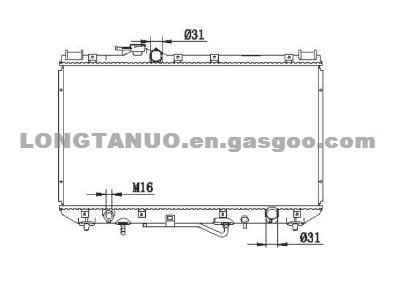 Auto Parts Radiator For VISTA CAMRY SV32'90-94 DIM：375*678*16 OEM: 16400-74680 AT