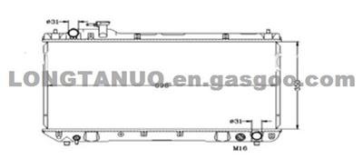 Auto Parts Radiator For RAV4'94-97 SXA15G DIM：350*708*16 OEM: 16400-7A470/7A490 MT