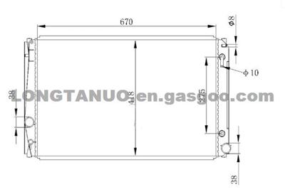 Auto Parts Radiator For PREVIA'07 ACR50 DIM：670*418*22 OEM: 16400-28590 AT