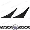 JDM 4pcs Per Set Black Front Bumper Splitter Fins Body Spoiler Canards