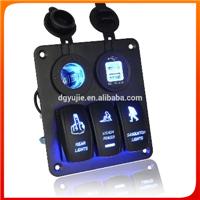 New-12V-USB-3-Gang-Switch-Panel-Circuit-Rocker-Breaker-Car-Rv-Boat-Marine-Glo New-12V-USB-3-Gang-Switch-Panel-Circuit-Rocker