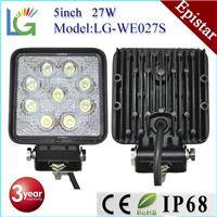 
Wholesale LED truck light , Square 27W LED Work Light , 4inch 12v LED Head Light for Heavy Duty
