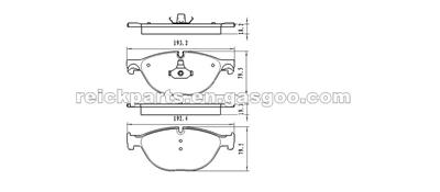 BMW 528i 530i 535i 650i 740i 740Li 750i 750Li Active Hybrid 7 Active Hybrid 5 Brake Pad D1409 D1409-8518 SP2212